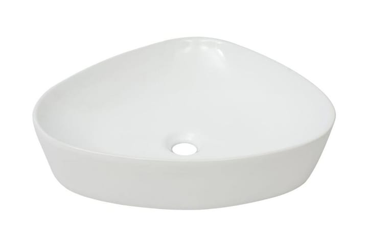 Kolmionmuotoinen pesuallas keraaminen Valkoinen 50,5x41x12cm - Valkoinen - Talo & remontointi - Keittiö & kylpyhuone - Kylpyhuone - Pesualtaat - Pesuallas