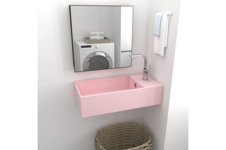 Kylpyhuoneen seinäkiinnitettävä pesuallas matta pinkki - Talo & remontointi - Keittiö & kylpyhuone - Kylpyhuone - Pesualtaat - Pesuallas