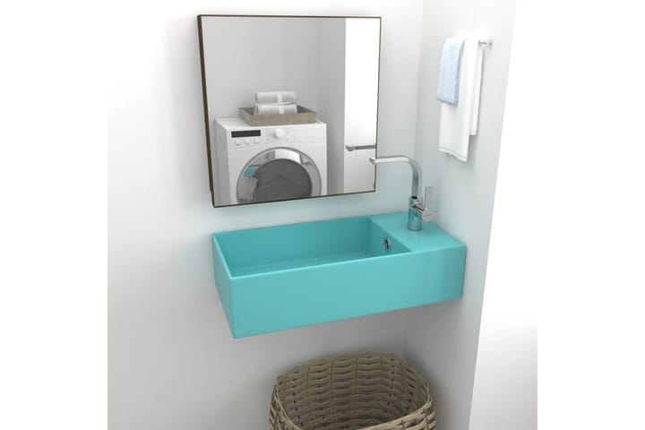 Kylpyhuoneen seinäkiinnitettävä pesuallas vaaleanvihreä - Talo & remontointi - Keittiö & kylpyhuone - Kylpyhuone - Pesualtaat - Pesuallas