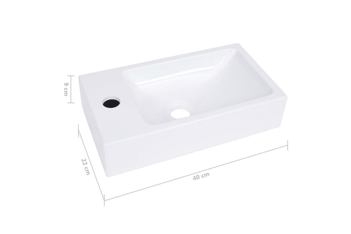 Pesuallas 400x220x90 mm SMC valkoinen - Valkoinen - Talo & remontointi - Keittiö & kylpyhuone - Kylpyhuone - Pesualtaat - Pesuallas