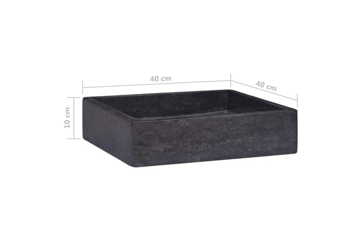 Pesuallas musta 40x40x10 cm marmori - Musta - Talo & remontointi - Keittiö & kylpyhuone - Kylpyhuone - Pesualtaat - Pesuallas