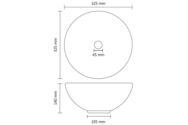 Ylellinen pesuallas pyöreä matta tummanruskea 32,5x14cm - Talo & remontointi - Keittiö & kylpyhuone - Kylpyhuone - Pesualtaat - Pesuallas