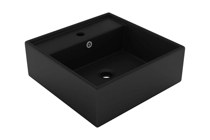 Ylellinen pesuallas ylivuotoaukolla neliö musta 41x41cm - Talo & remontointi - Keittiö & kylpyhuone - Kylpyhuone - Pesualtaat - Pesuallas