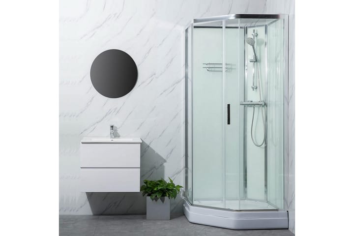 Suihkukaappi Ideal 90x90 cm Elegant - Valkoinen - Talo & remontointi - Keittiö & kylpyhuone - Kylpyhuone - Suihkukalusteet - Suihkukaapit