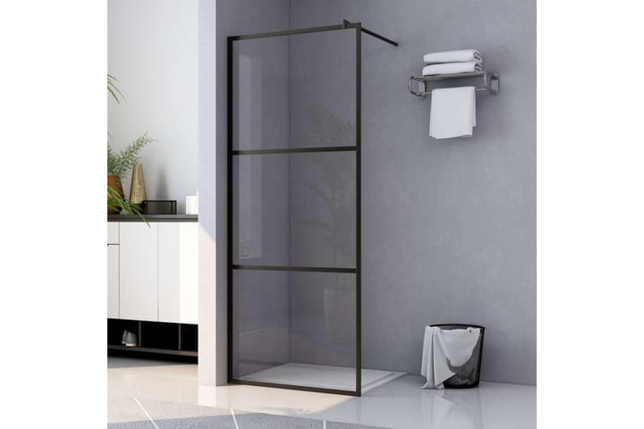 Walk-in suihkun seinäke kirkas ESG-lasi musta 100x195 cm - Talo & remontointi - Keittiö & kylpyhuone - Kylpyhuone - Kylpyhuonekalusteet - Allaskaappi
