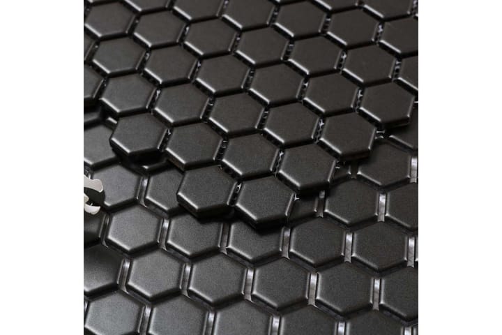 Mosaic Hexagon Black 26x30 - Musta - Talo & remontointi - Keittiö & kylpyhuone - Seinälaatat & Lattialaatat - Mosaiikki - 6-kulmainen mosaiikki