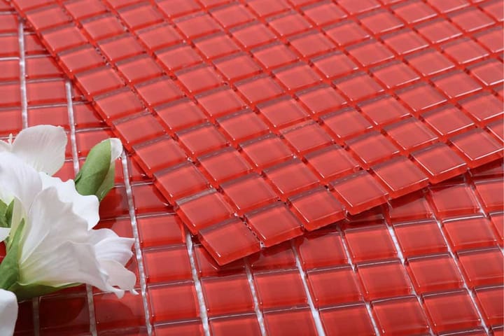 Kristallimosaiikki Red Roses 2,3X2,3 - Talo & remontointi - Keittiö & kylpyhuone - Seinälaatat & Lattialaatat - Mosaiikki - Lasimosaiikki