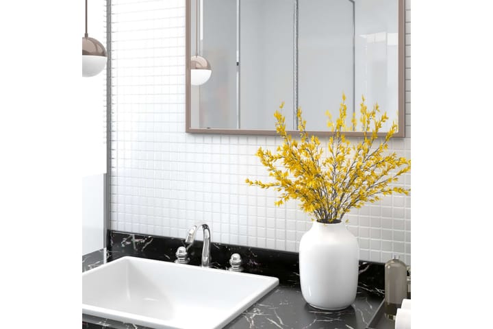 Mosaiikkilaatat itsekiinnittyvät 11 kpl 30x30 cm - Valkoinen - Talo & remontointi - Keittiö & kylpyhuone - Seinälaatat & Lattialaatat - Mosaiikki - Lasimosaiikki