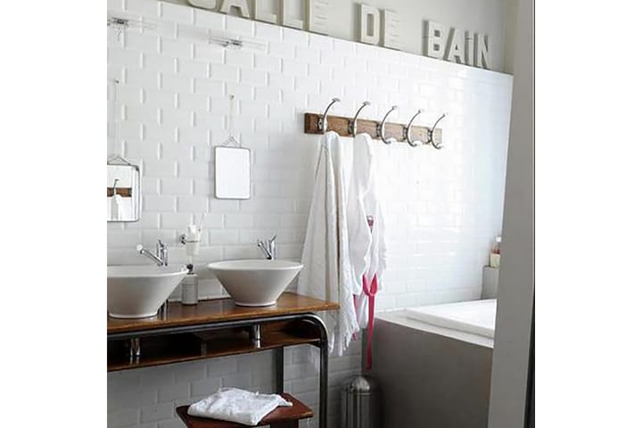 Seinälaatta Biselado Mugat Blanco 10X20 - Talo & remontointi - Keittiö & kylpyhuone - Seinälaatat & Lattialaatat - Seinälaatat - Faasatut seinälaatat