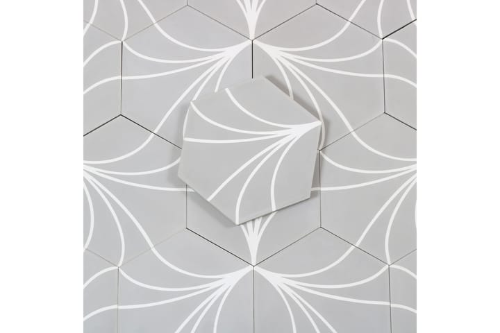 Marokkolainen Laatta Heksagon Zagora Grey 20X23,2 - Harmaa - Talo & remontointi - Keittiö & kylpyhuone - Seinälaatat & Lattialaatat - Seinälaatat - Kylpyhuoneen seinälaatat