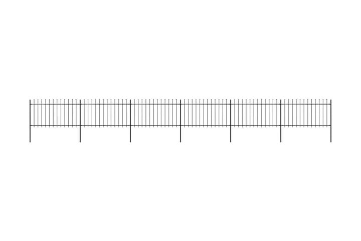 Puutarha-aita keihäänkärjillä 10,2x1 m teräs musta - Musta - Talo & remontointi - Näkösuojat & aitaukset - Aita - Takorauta-aita & rauta-aita