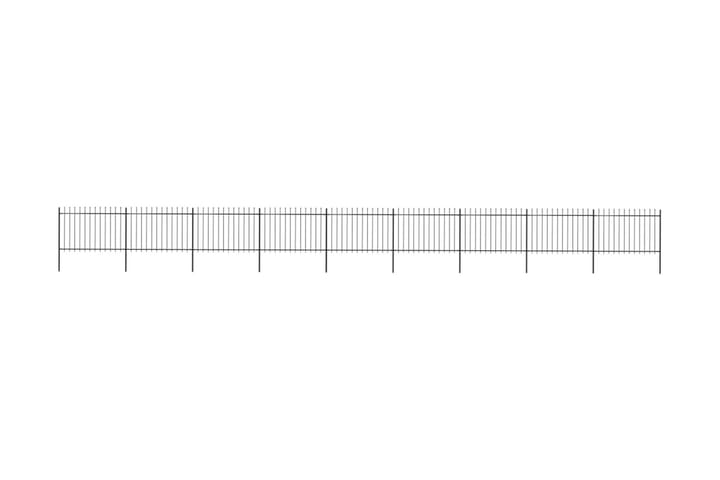 Puutarha-aita keihäänkärjillä 15,3x1,2 m teräs musta - Musta - Kodintekstiilit - Matot - Itämainen matto - Kelim-matto