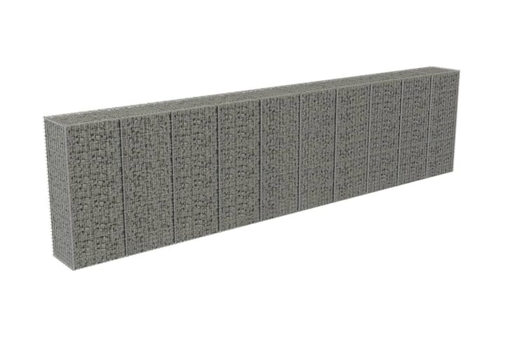 Gabion-kivikori kansilla galvanoitu teräs 600x50x150 cm - Hopea - Huonekalut - Tuoli & nojatuoli - Ruokapöydän tuolit