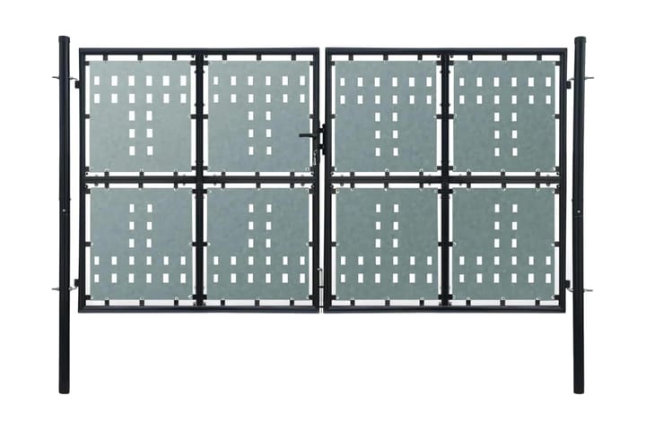 Musta Kaksiovinen Aitaportti 300 x 200 cm - Musta - Talo & remontointi - Näkösuojat & aitaukset - Portti - Puuportti