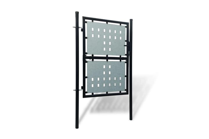 Musta Yksinkertainen Aitaportti 100 x 200 cm - Musta - Talo & remontointi - Näkösuojat & aitaukset - Portti - Portti ulos