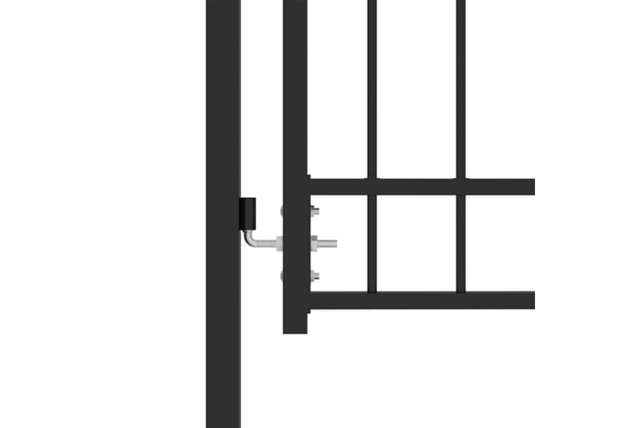 Puutarhaportti piikeillä teräs 100x125 cm musta - Talo & remontointi - Näkösuojat & aitaukset - Portti - Takorautaportti & rautaportti