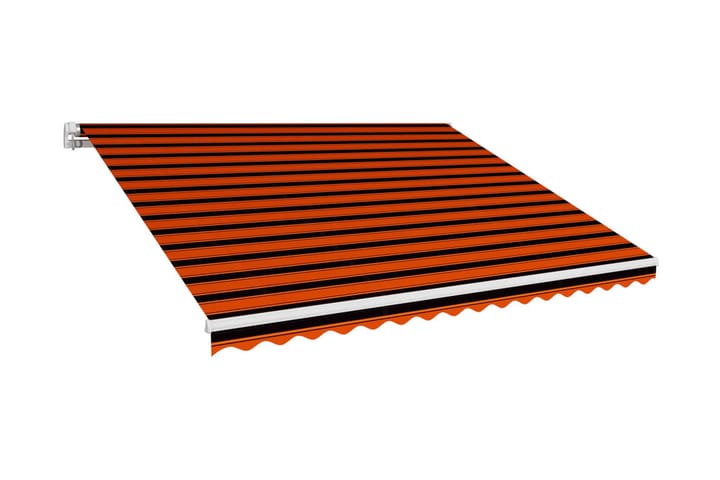 Markiisikangas oranssi ja ruskea 450x300 cm - Monivärinen - Puutarhakalusteet - Aurinkosuoja - Markiisi