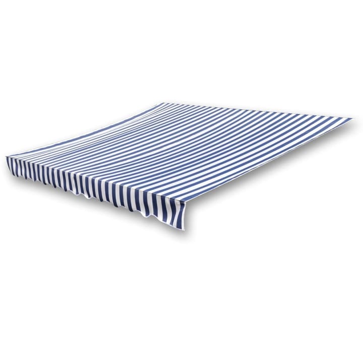 Markiisikangas sininen ja valkoinen 350x250 cm - Sininen - Puutarhakalusteet - Aurinkosuoja - Markiisi
