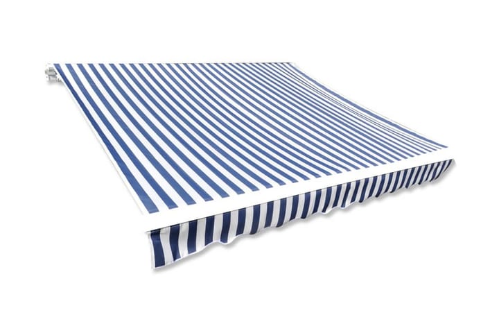 Markiisikangas sininen ja valkoinen 500x300 cm - Sininen - Puutarhakalusteet - Aurinkosuoja - Markiisi