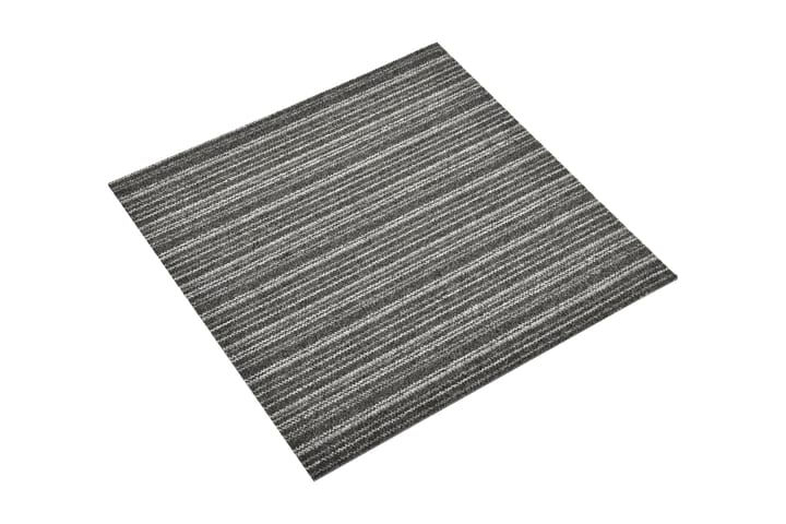Tekstiililaatta 20 kpl 5 mÂ² 50x50cm raidallinen antrasiitti - Antrasiitti - Kodintekstiilit & matot - Matto - Iso matto
