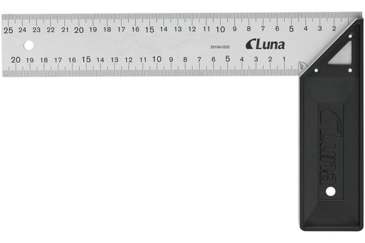 Suorakulma Luna Tools 25 cm ABS-kahva - Talo & remontointi - Työkalut & koneet - Mittaustyökalut & merkkaus - Kulmatyökalu