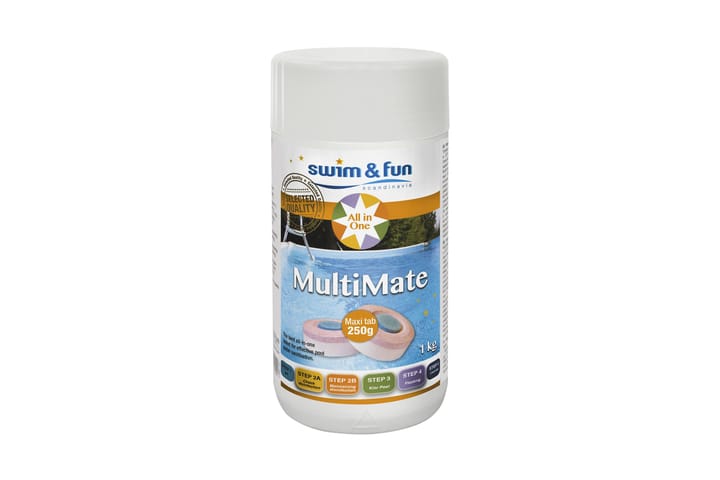 Multimate Combi -tabletti 250g - Monivärinen - Uima- & porealtaat - Uima-altaan puhdistus - Allaskemikaalit & klooritabletit