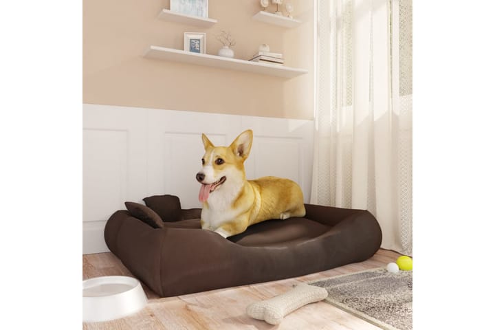 Koiran sänky tyynyillä ruskea 89x75x19 cm Oxford kangas - Ruskea - Urheilu & vapaa-aika - Eläimille - Koira - Koirien kalusteet