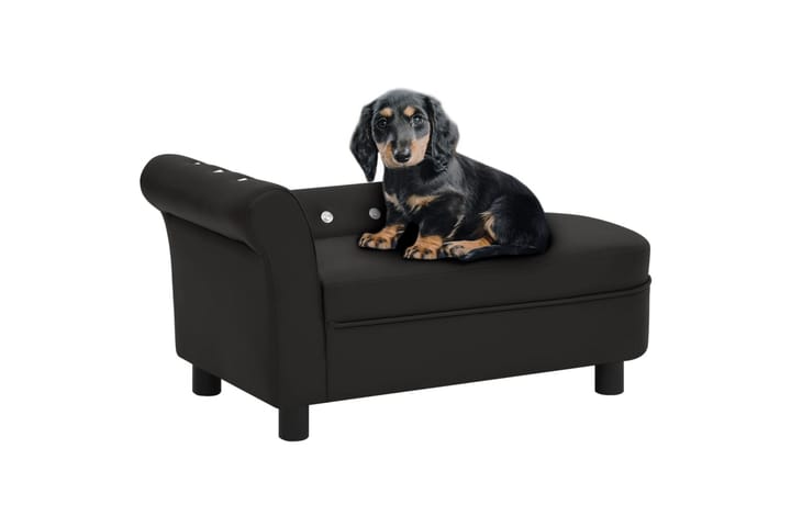 Koiran sohva musta 83x45x42 cm keinonahka - Musta - Urheilu & vapaa-aika - Eläimille - Koira - Koirien kalusteet - Koiran peti & koiran sänky