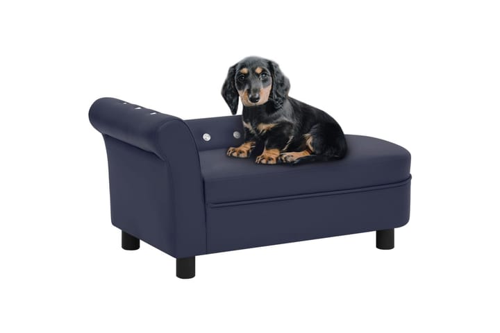 Koiran sohva sininen 83x45x42 cm keinonahka - Sininen - Urheilu & vapaa-aika - Eläimille - Koira - Koirien kalusteet - Koiran peti & koiran sänky