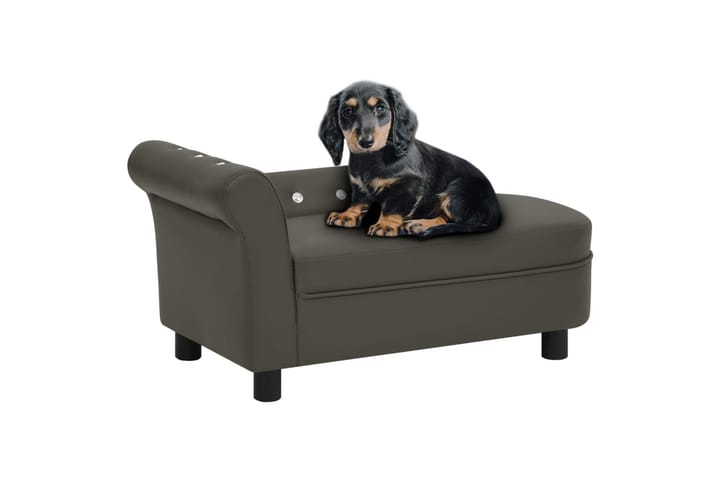 Koiran sohva tummanharmaa 83x45x42 cm keinonahka - Harmaa - Sisustustuotteet - Seinäkoristeet - Kellot
