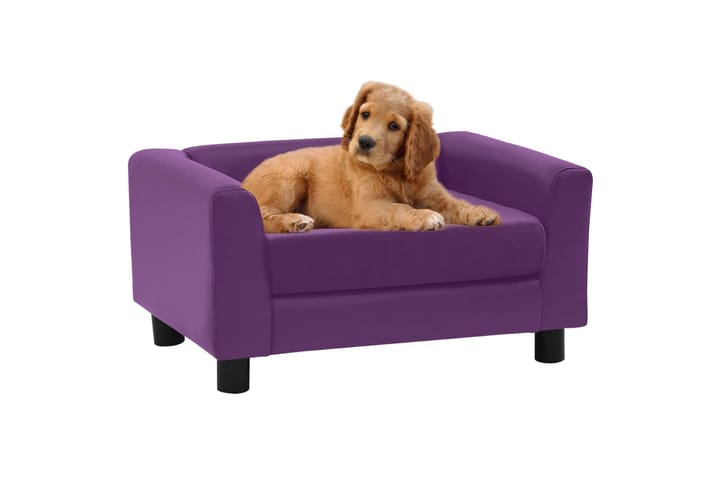 Koiran sohva viininpunainen 60x43x30 cm plyysi ja keinonahka - Purppura - Urheilu & vapaa-aika - Eläimille - Koira - Koirien kalusteet