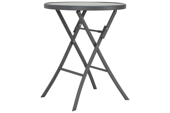 Kokoontaittuva bistropöytä harmaa 60x70 cm lasi ja teräs - Harmaa - Urheilu & vapaa-aika - Kotikuntosali - Kuntoilutarvikkeet - Foam roller