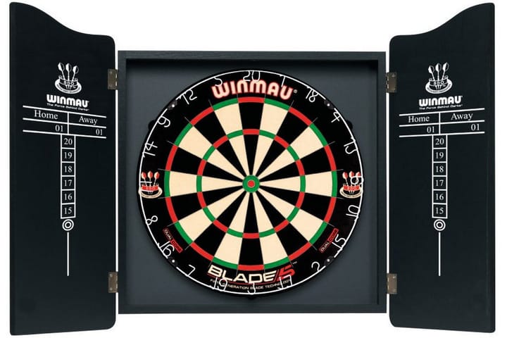 Winmau Black Deluxe Darts Kaappi - Winmau - Urheilu & vapaa-aika - Leikki & liikunta - Ulkopelit - Darts-taulu & darts-tikat