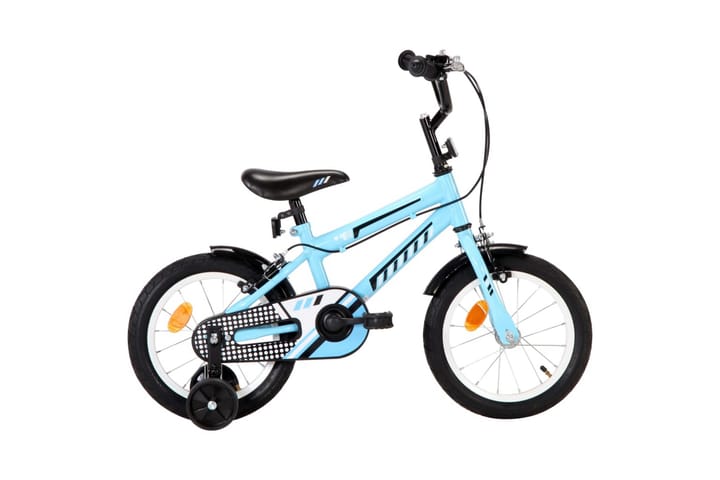 Lasten pyörä 14" musta ja sininen - Sininen - Urheilu & vapaa-aika - Ulkoilu - Polkupyörät - Lasten pyörä & junioripyörä