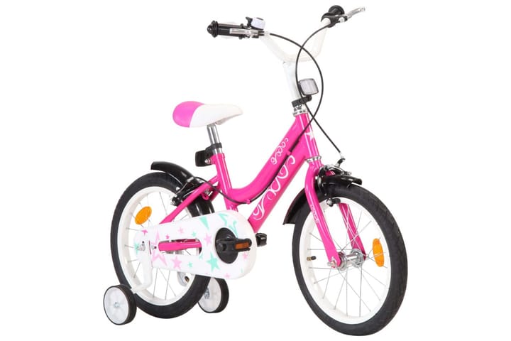 Lasten pyörä 16" musta ja pinkki - Pinkki - Urheilu & vapaa-aika - Ulkoilu - Polkupyörät