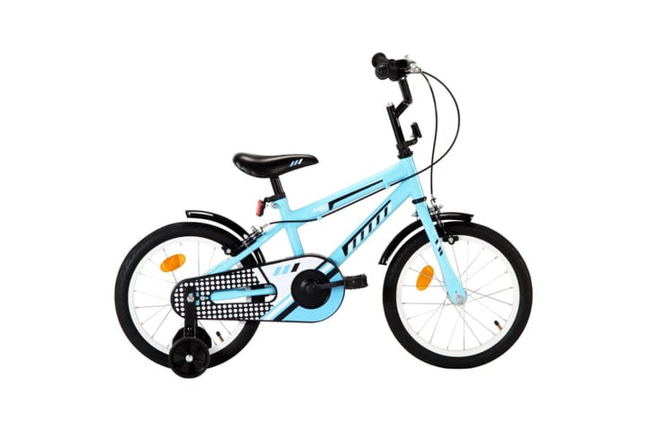 Lasten pyörä 16" musta ja sininen - Sininen - Urheilu & vapaa-aika - Ulkoilu - Polkupyörät - Lasten pyörä & junioripyörä