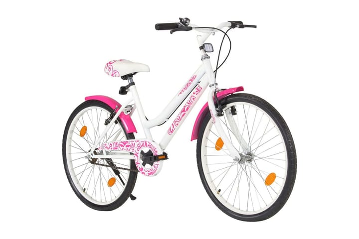 Lasten pyörä 24" pinkki ja valkoinen - Urheilu & vapaa-aika - Ulkoilu - Polkupyörät