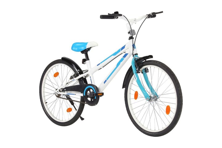 Lasten pyörä 24" sininen ja valkoinen