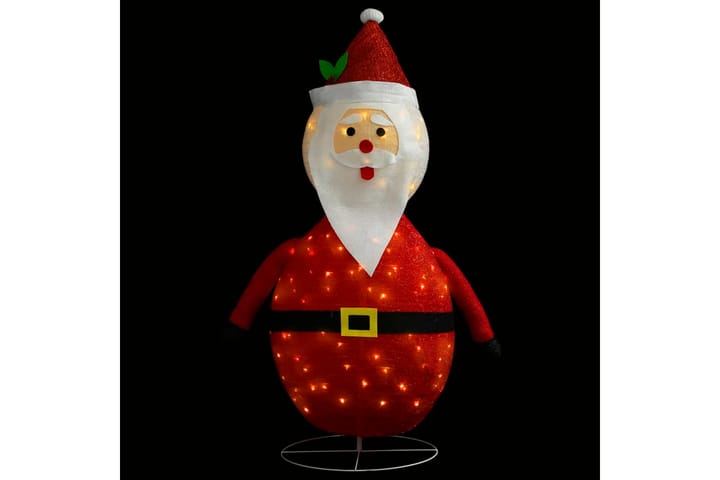 Joulupukki joulukoriste LED-valoilla ylellinen kangas 120 cm - Punainen - Valaistus - Jouluvalaistus - Jouluvalot ulos