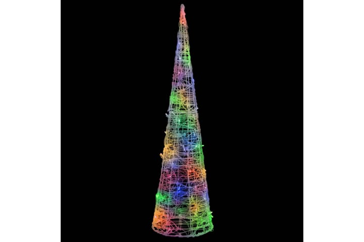 LED-koristevalopyramidi värikäs akryyli 90 cm - Monivärinen - Valaistus - Jouluvalaistus - Jouluvalot ulos