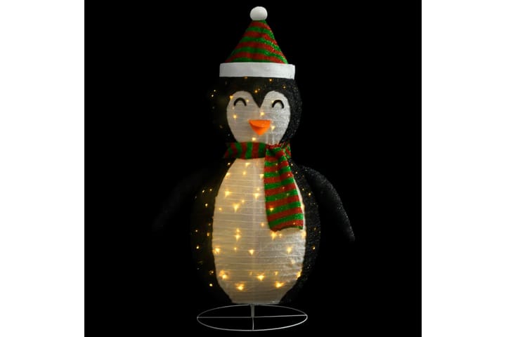 Pingviini joulukoriste LED-valoilla ylellinen kangas 120 cm - Musta - Valaistus - Jouluvalaistus - Jouluvalot ulos