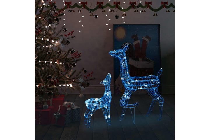 Poroperhe joulukoriste akryyli 160 LED-valoa sininen - Sininen - Valaistus - Jouluvalaistus - Jouluvalot ulos