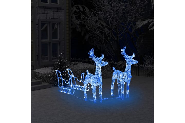 Porot ja reki joulukoriste 160 LEDiä 130 cm akryyli - Valaistus - Jouluvalaistus - Jouluvalot ulos