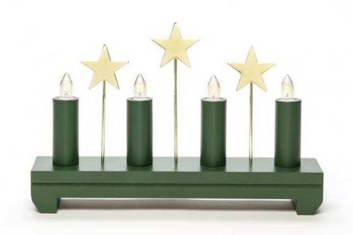 Kynttelikkö 4 kynttilää Puu Vihreä - Konstsmide - Valaistus - Jouluvalaistus - Jouluvalot
