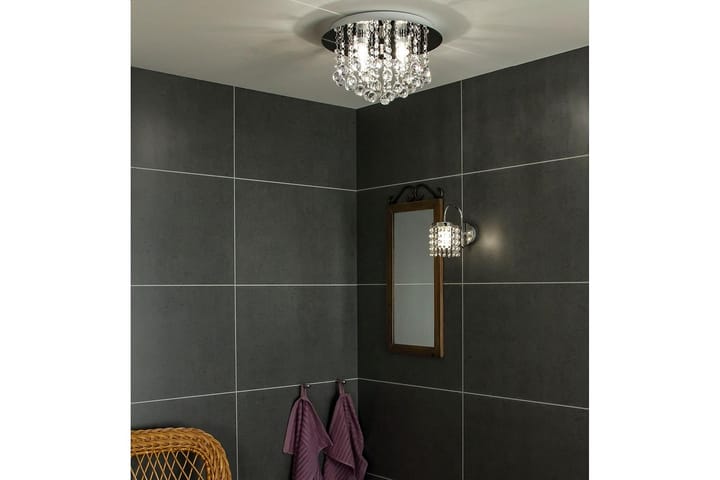 Plafondi Teresa Kromi/Lasi - Aneta Lighting - Valaistus - Kylpyhuonevalaistus - Kylpyhuoneen kattovalaisimet