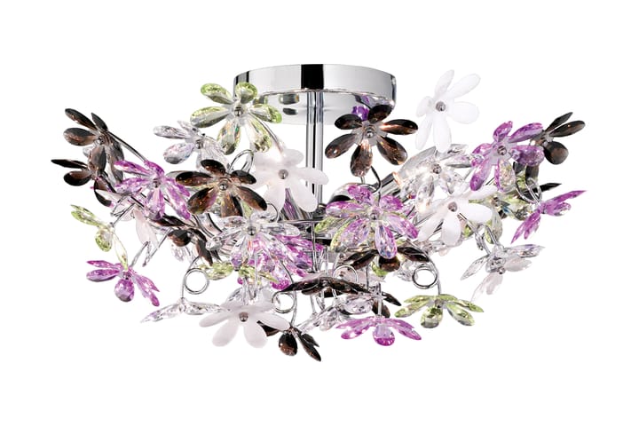 Kattovalaisin Flower Kromi - Trio Lighting - Valaistus - Sisävalaistus & lamput - Erikoisvalaisin - Tiffanylamppu