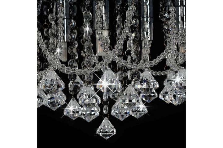 Kattovalaisin kristallihelmillä hopea pyöreä 4xG9 polttimoa - Hopea - Valaistus - Sisävalaistus & lamput - Kattovalaisin