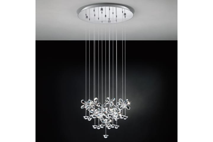 Kattovalaisin Pianopoli LED 50 cm Kromi/Kristalli - Eglo - Valaistus - Sisävalaistus & lamput - Riippuvalaisimet