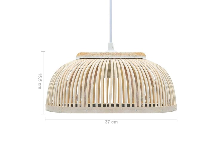 Riippuvalaisin bambu 40 W 37x15,5 cm puolipyöreä E27 - Valkoinen - Valaistus - Sisävalaistus & lamput - Kattovalaisin