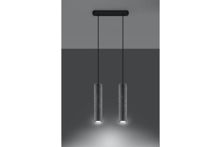 Riippuvalaisin Luvo 2 lamppua Harmaa - Sollux-valaistus - Valaistus - Sisävalaistus & lamput - Kattovalaisimet